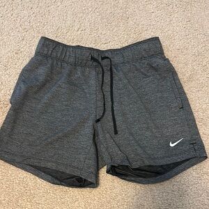 Nike Gray Athletic Shorts with Elastic Waistband